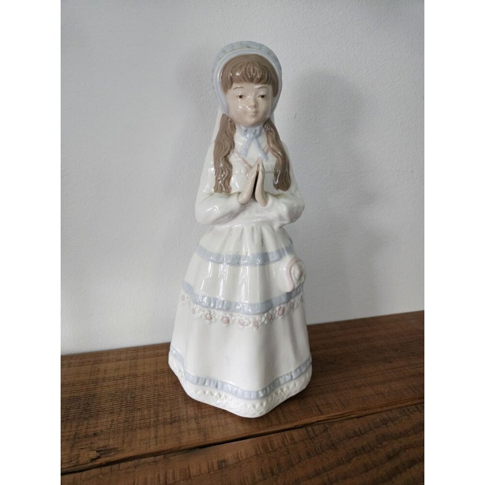 Vintage Mirmasu Figurine Praying Girl First Communion 10.5"